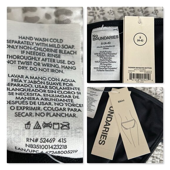 No Boundaries Sequin Mesh String Bikini Sz S NWT - Picture 13 of 14